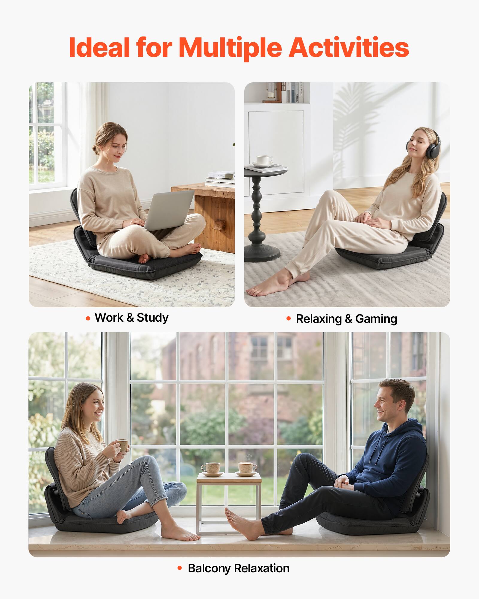 Ideal for Multiple Activities

- Work & Study
- Relaxing & Gaming
- Balcony Relaxation