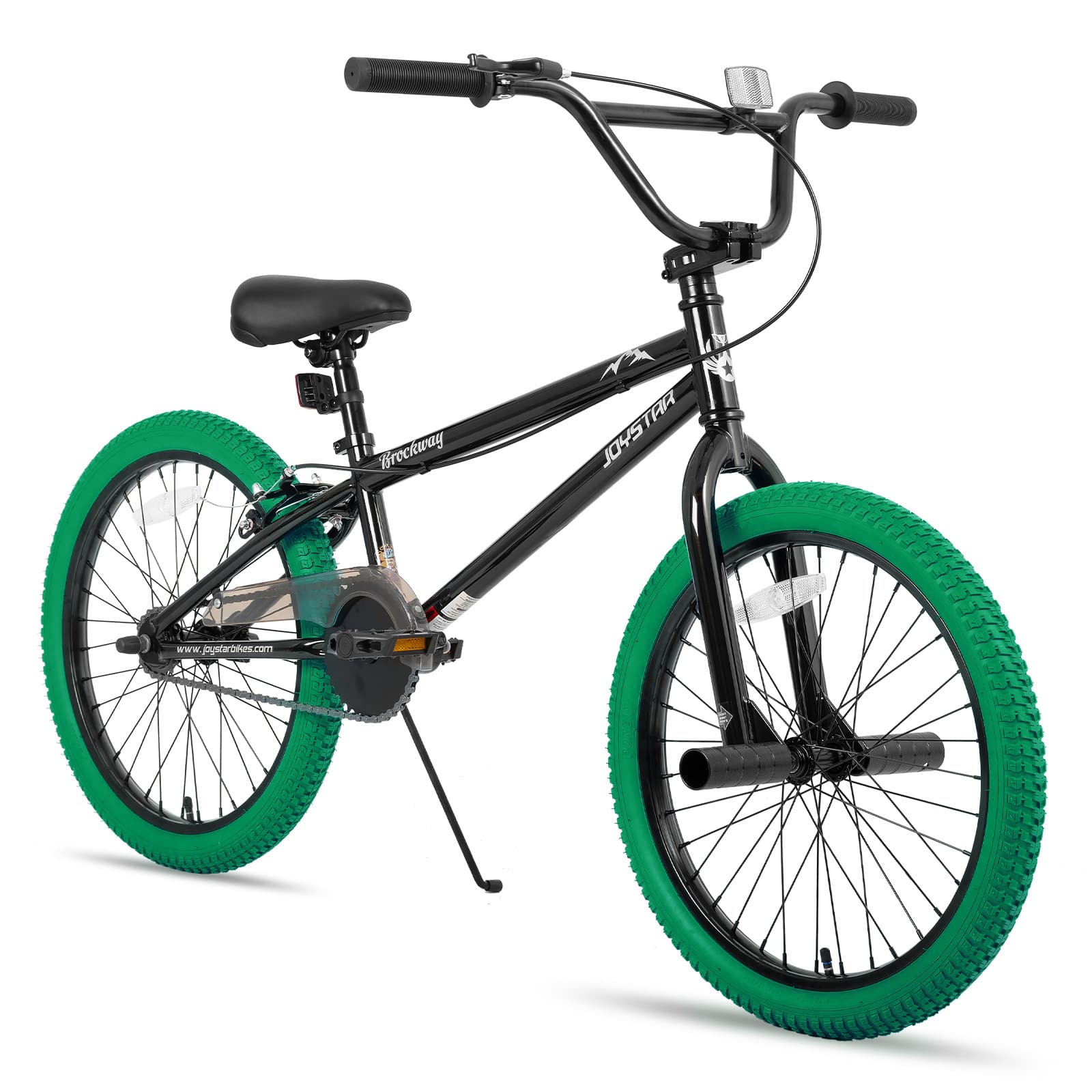 JOYSTAR - Brockway Freestyle Kids BMX Bike 20" Kids Bicycles for Ages 6-10, Girls Boys Beginner-Level Riders 2 Pegs - Green