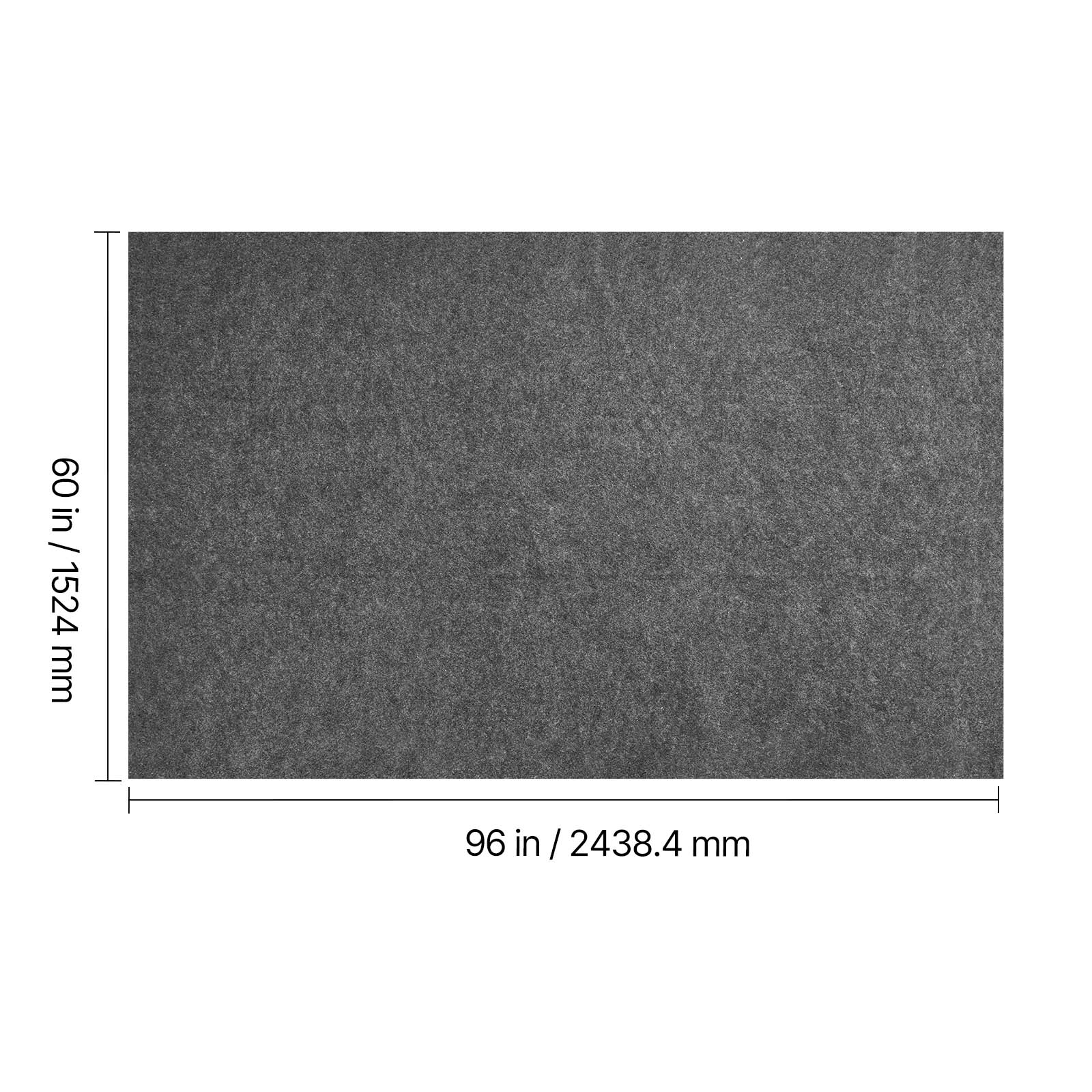 60 in / 1524 mm  
96 in / 2438.4 mm