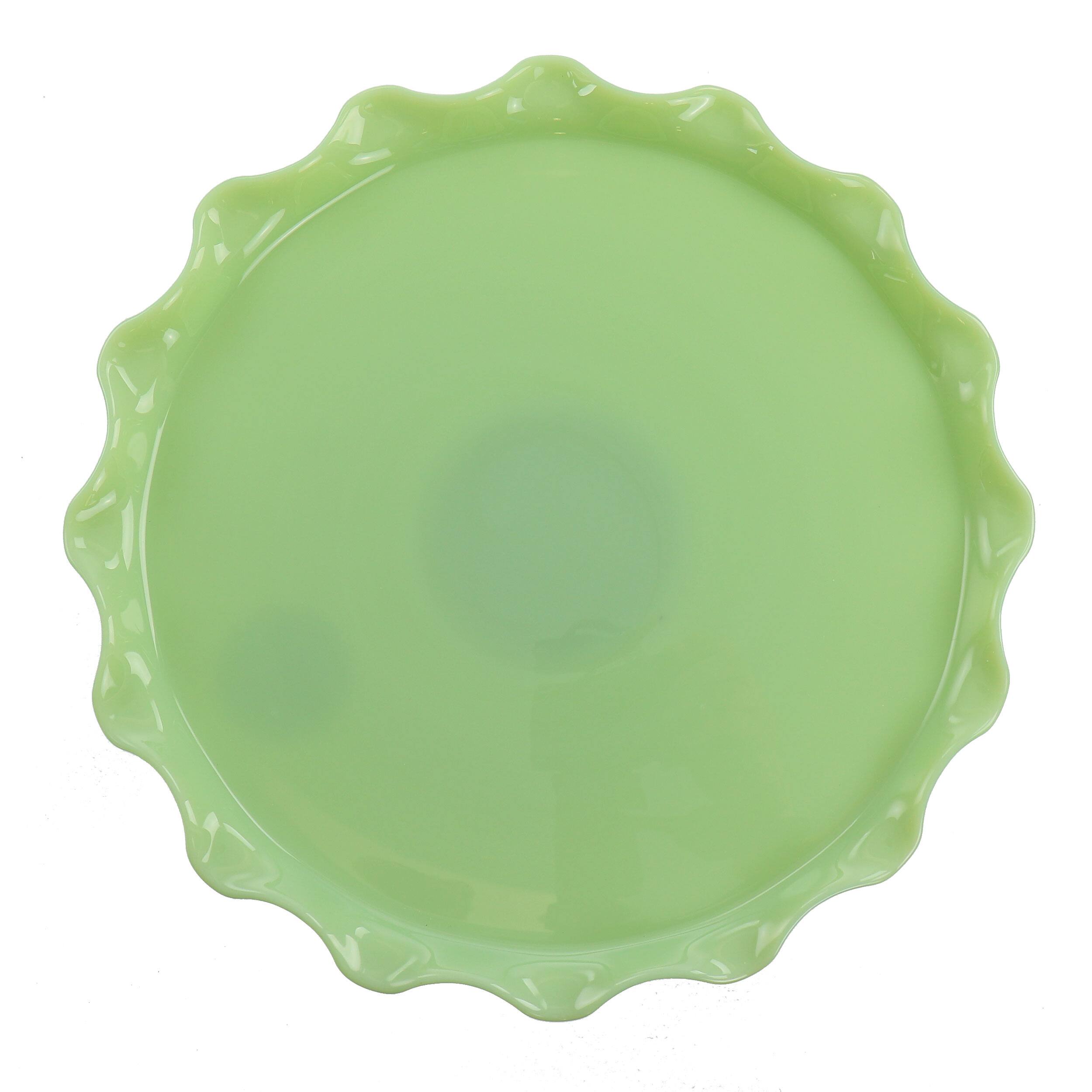 Alt View 1. Martha Stewart - Martha Stewart Jadeite Glass Cake Stand - Brown.