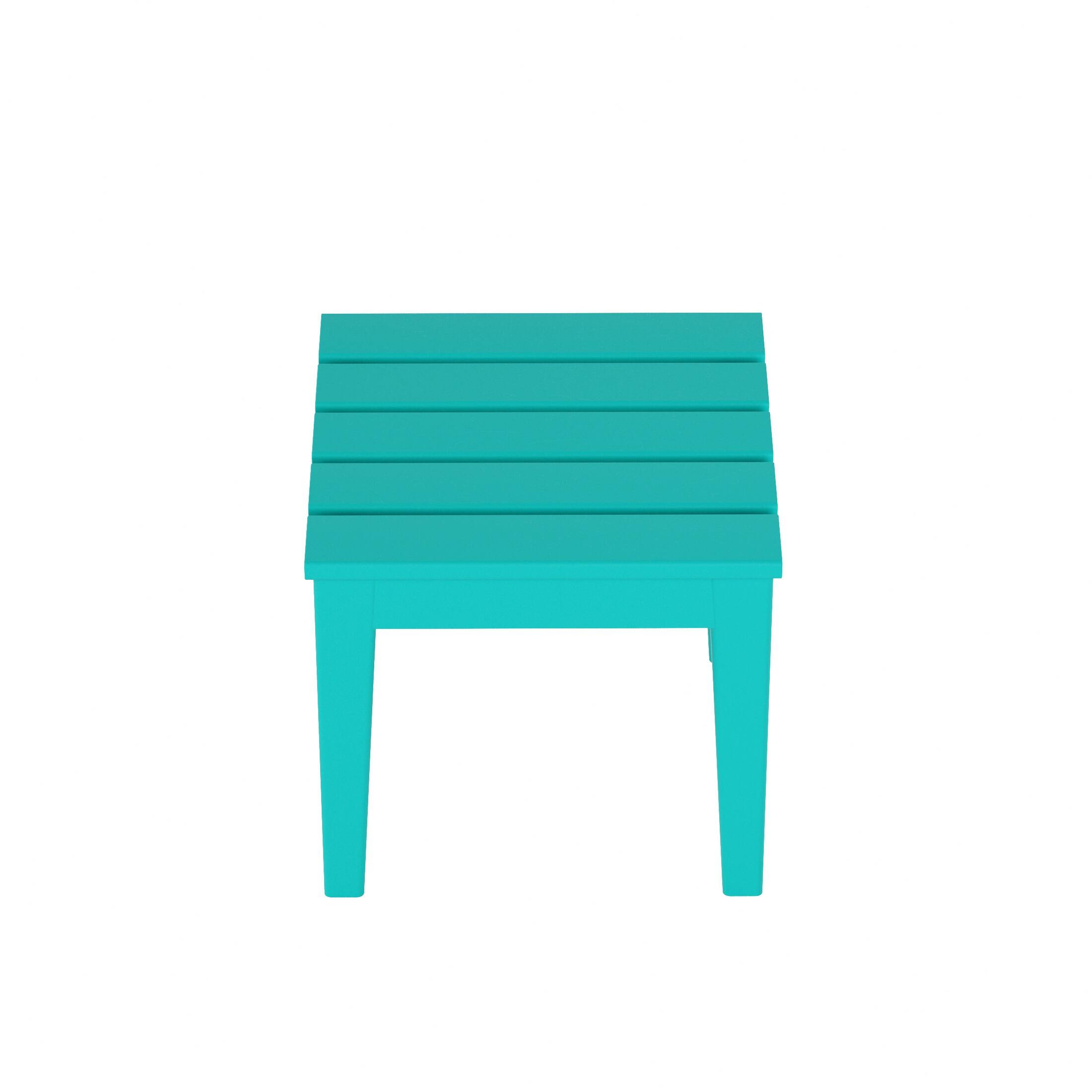 Alt View 1. WestinTrends - WestinTrends Ashore Outdoor Patio Modern Adirondack Side Table - Turquoise.