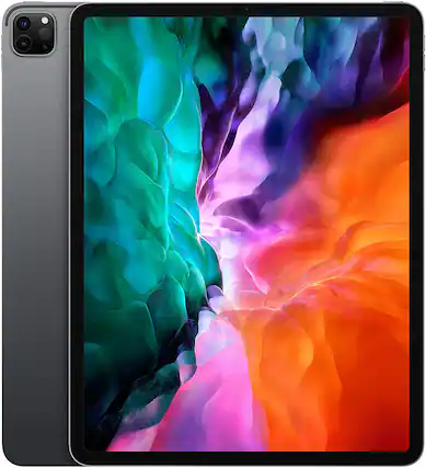 Front. Apple - iPad Pro 12.9 (4th Gen) A2229 (WiFi) 256GB w/ Pre-Installed Tempered Glass - Space Gray.