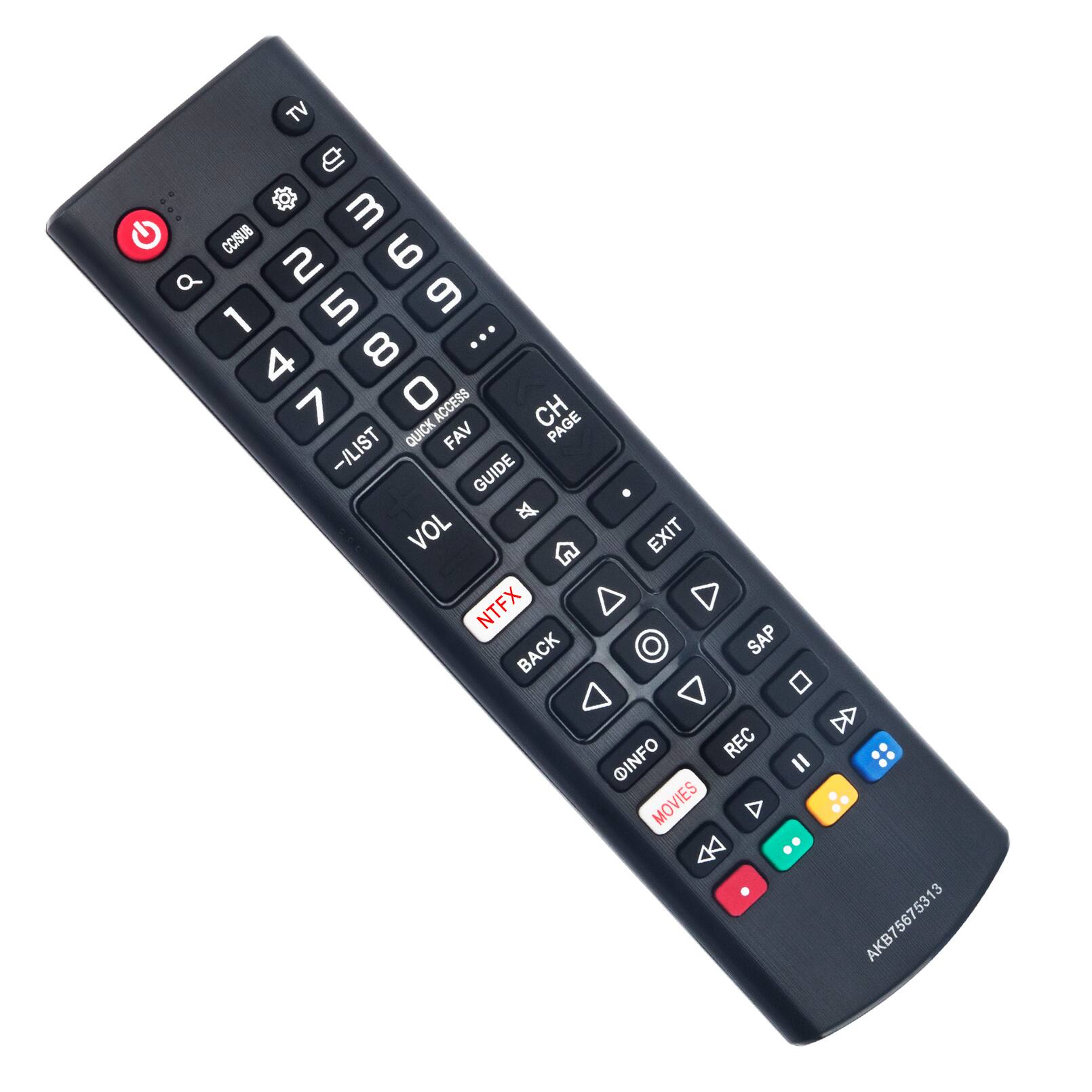 TV G # 3 CCISUB 6 a 2 1 5 9 8 ... A 7 O ACCESS CH -/LIST QUICK FAV PAGE GUIDE X VOL EXIT NTFX SAP BACK OINFO REC " MOVIES

AKB75675313