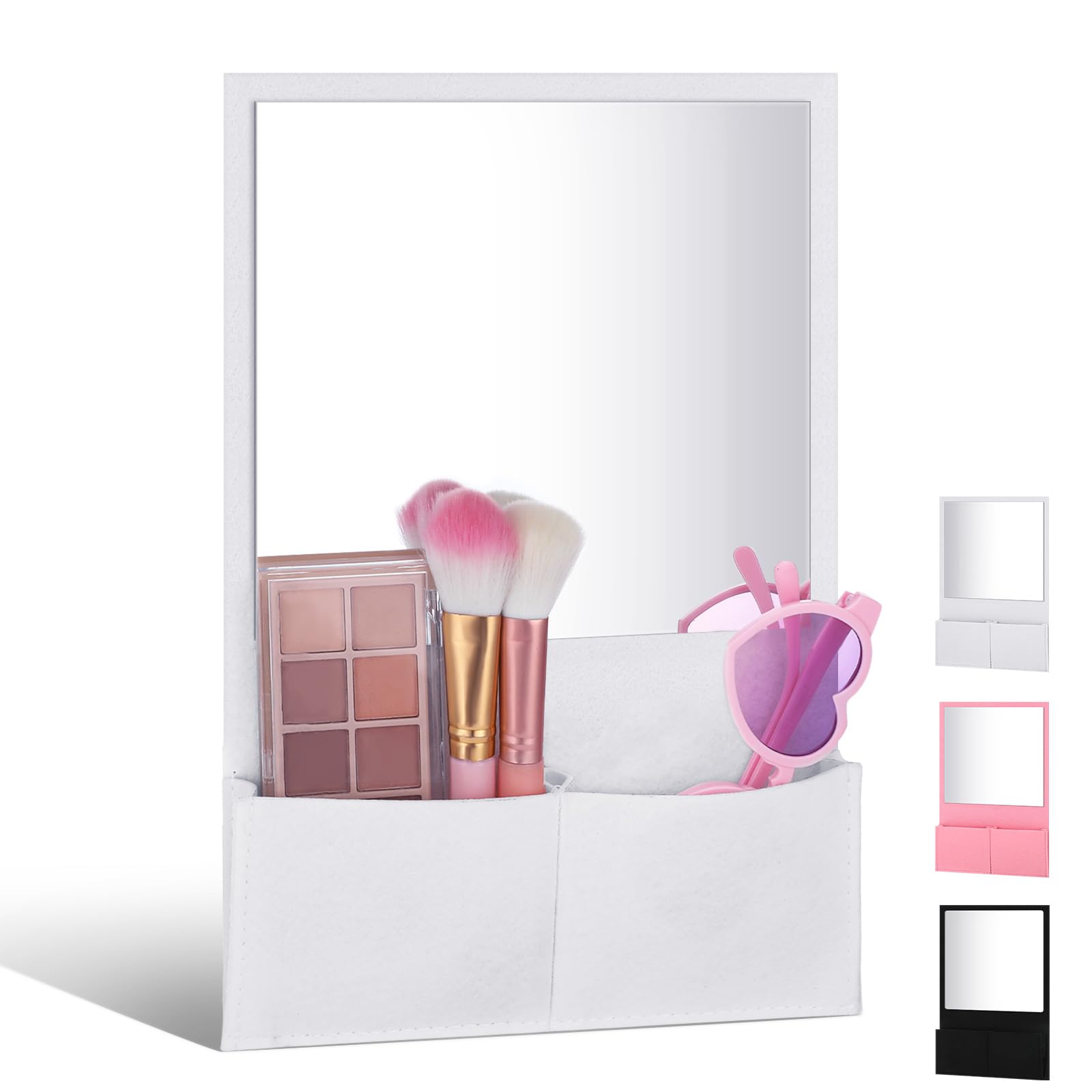 Comfort Essence Magnetic Locker Mirror 7 X 6 With Holder Bag Organizer ...