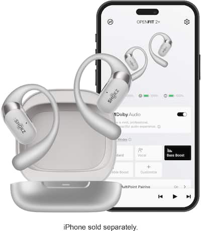 Shokz OpenFit 2+ Open Ear True Wireless Bluetooth Earbuds Gray Shokz OpenFit 2+ Open Ear True Wireless Bluetooth Earbuds Gray