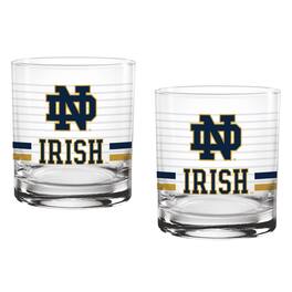 Indigo Falls - Notre Dame Fighting Irish 2-Pack 14oz. Ring Glass Set - Multicolor