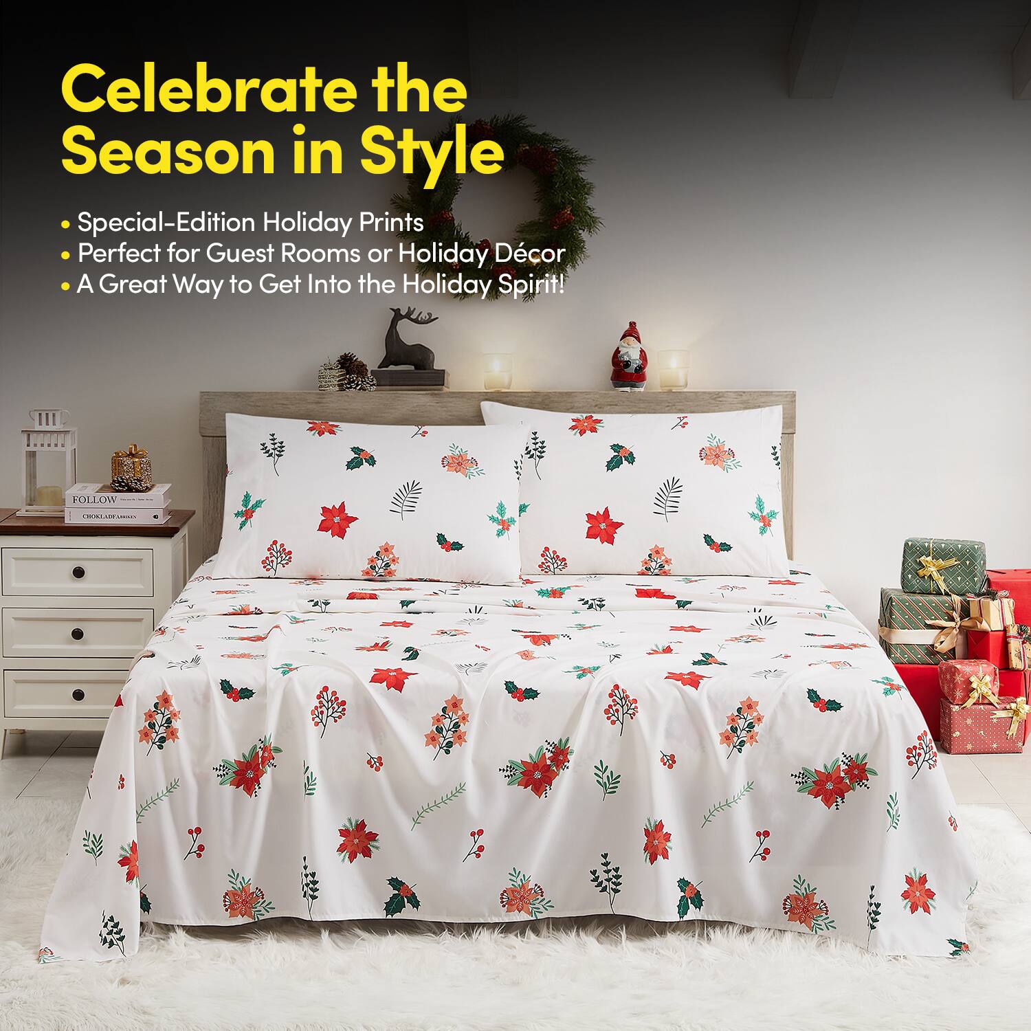 Celebrate the Season in Style

- Special-Edition Holiday Prints
- Perfect for Guest Rooms or Holiday Décor
- A Great Way to Get Into the Holiday Spirit!

FOLLOW
