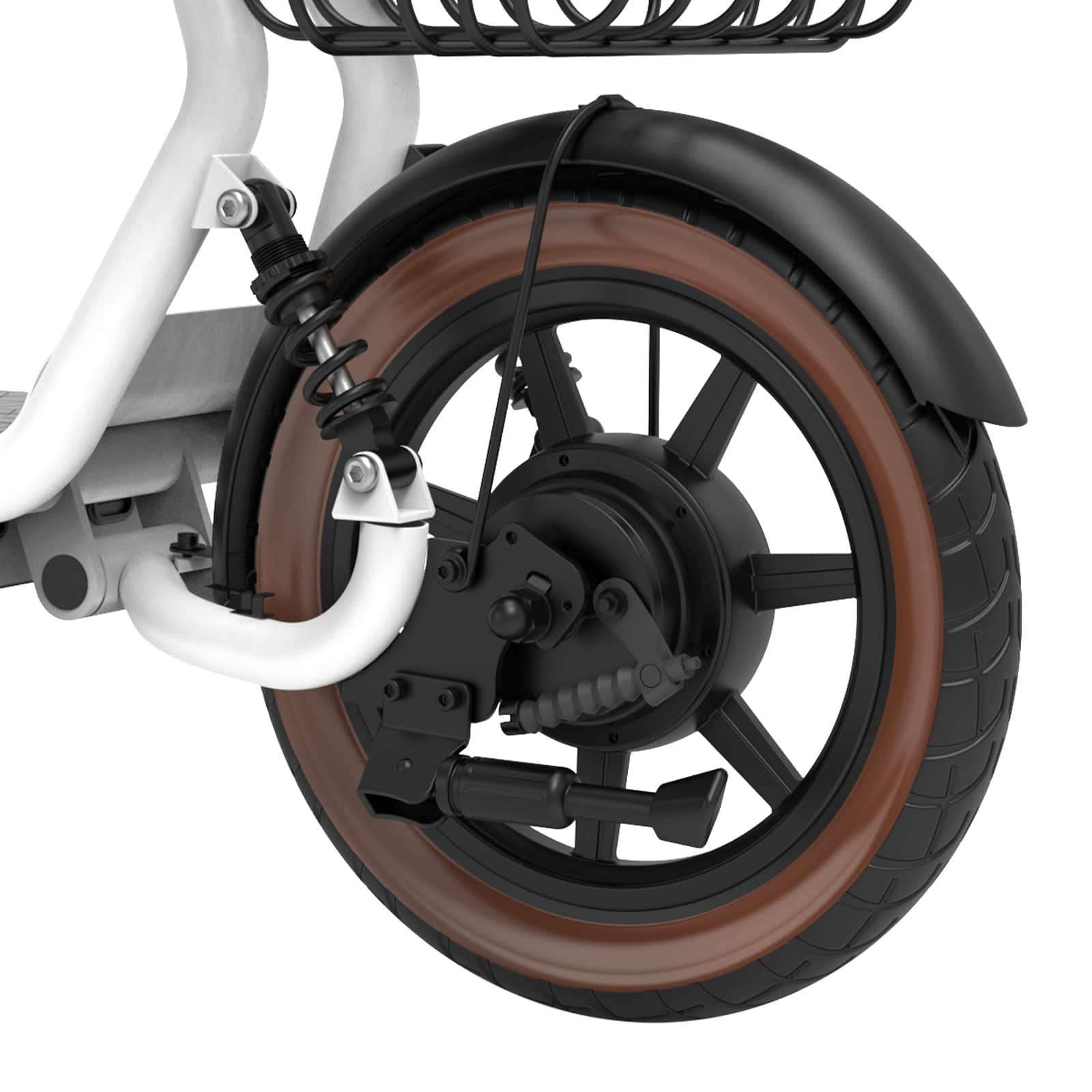 Alt View 4. HiBoy - U2 Electric Scooter with Seat w/ 25 mi Max Operating Range & 20 mph Max Speed - White.