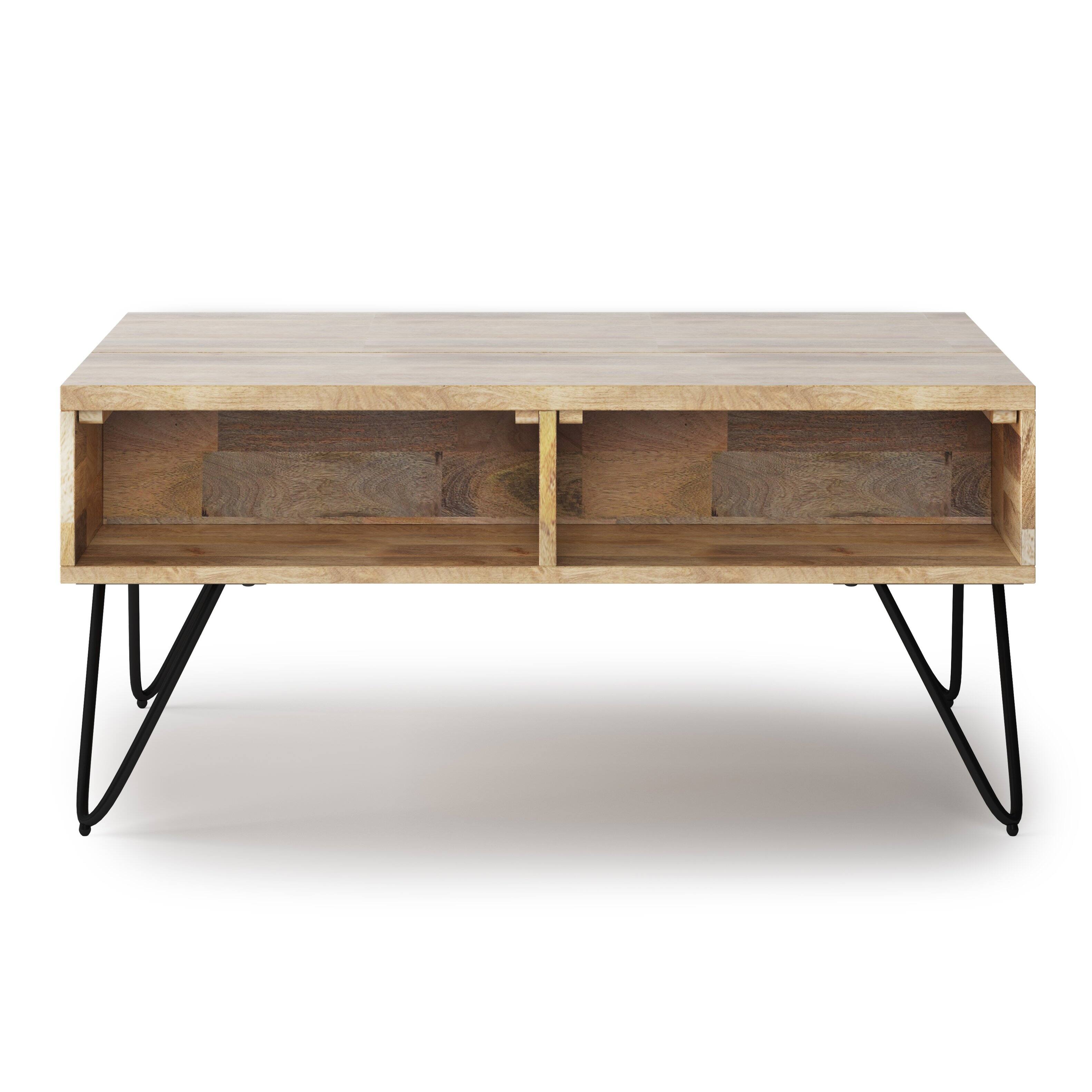 Alt View 11. Simpli Home - Hunter Small Lift Top Coffee Table - Natural.