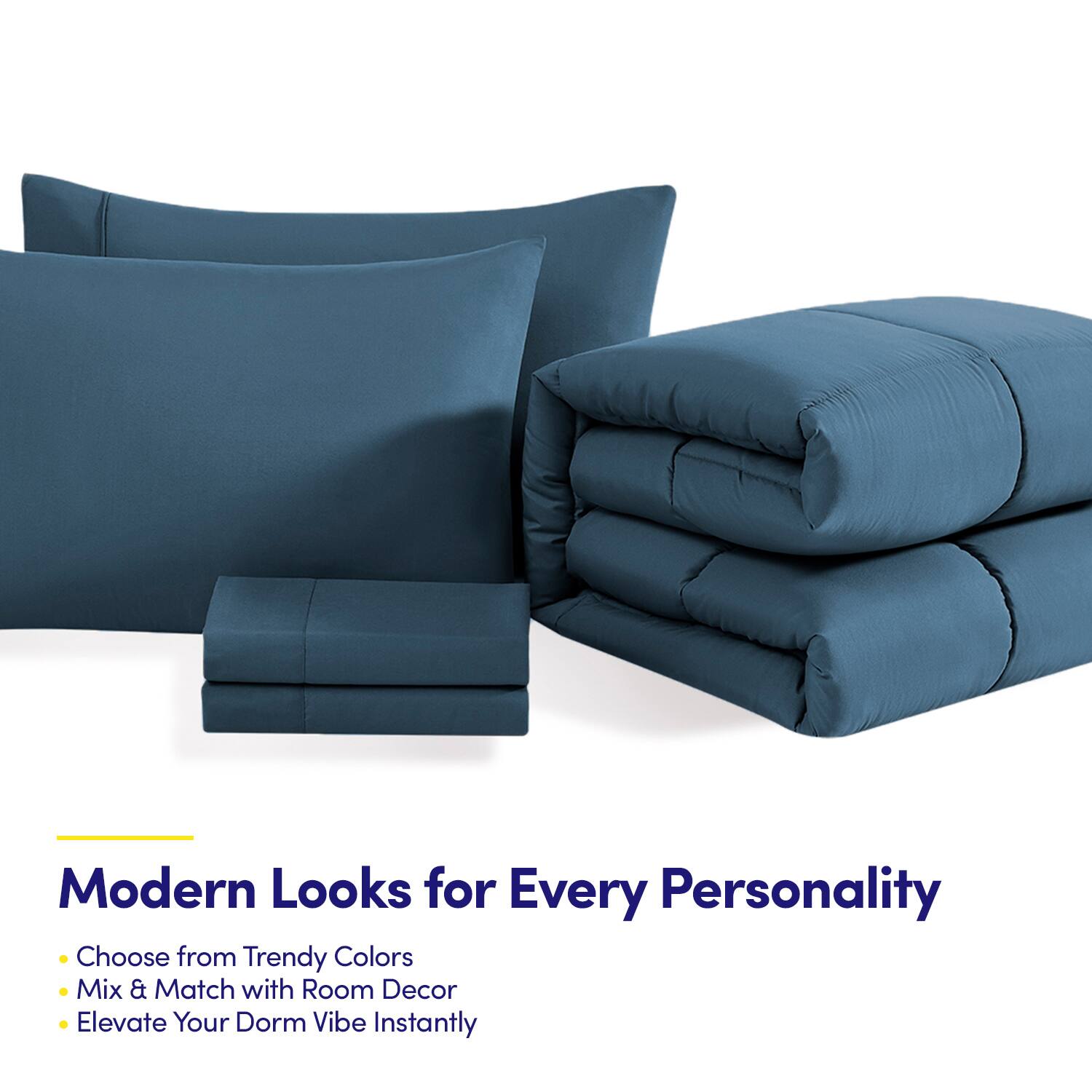 Modern Looks for Every Personality

- Choose from Trendy Colors
- Mix & Match with Room Decor
- Elevate Your Dorm Vibe Instantly