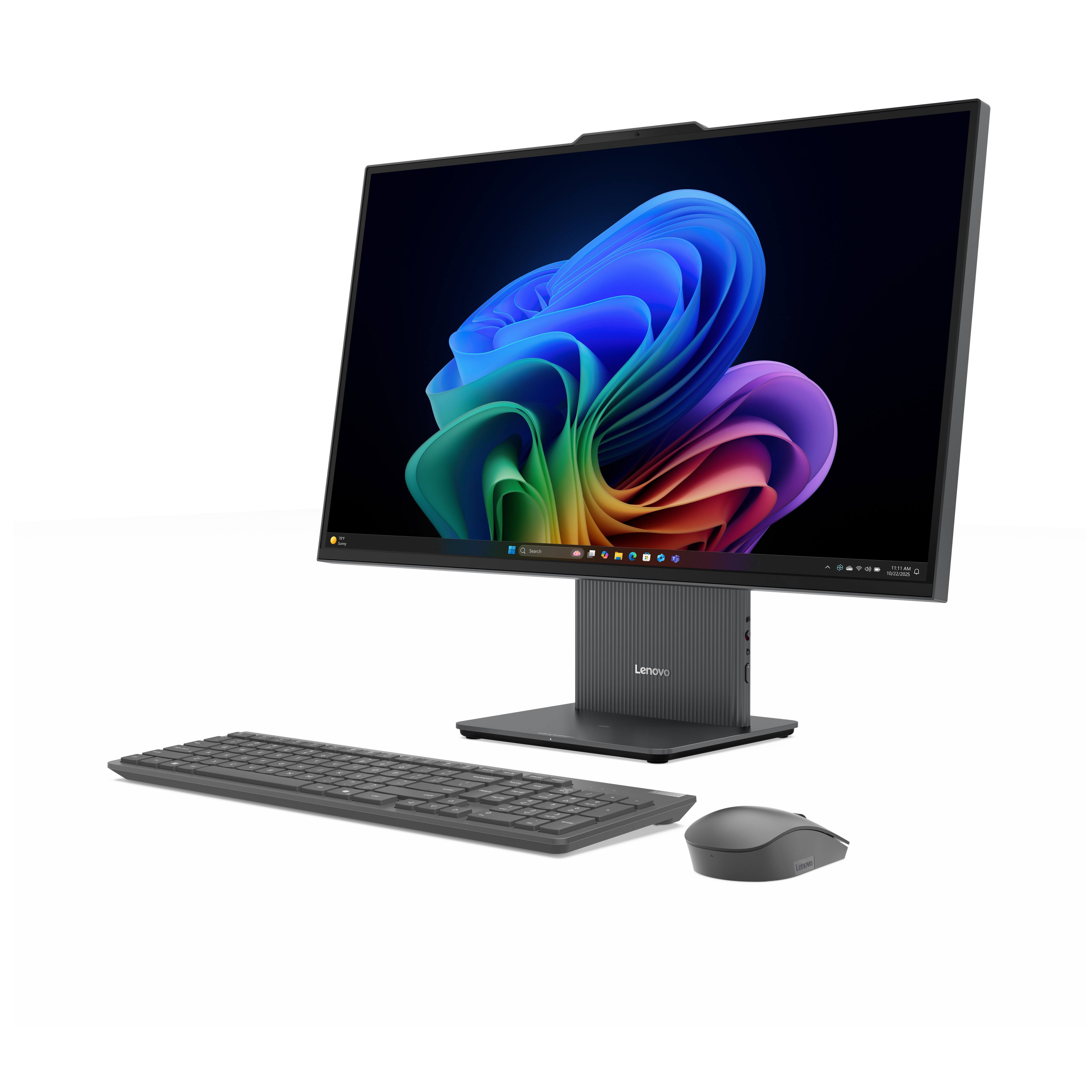 Alt View 9. Lenovo - IdeaCentre AIO 27" 2K IPS LCD Touch-Screen All-In-One - Core Ultra 7 Processor 355 2026 - 16GB Memory - 1TB Storage - Luna Grey.
