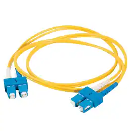 C2G - Refurbished Excellent - 30-125-01M 3-meters SC-SC 9/125 OS2 Duplex Single-Mode PVC Fiber Optic Cable - TAA Compliant - Yellow