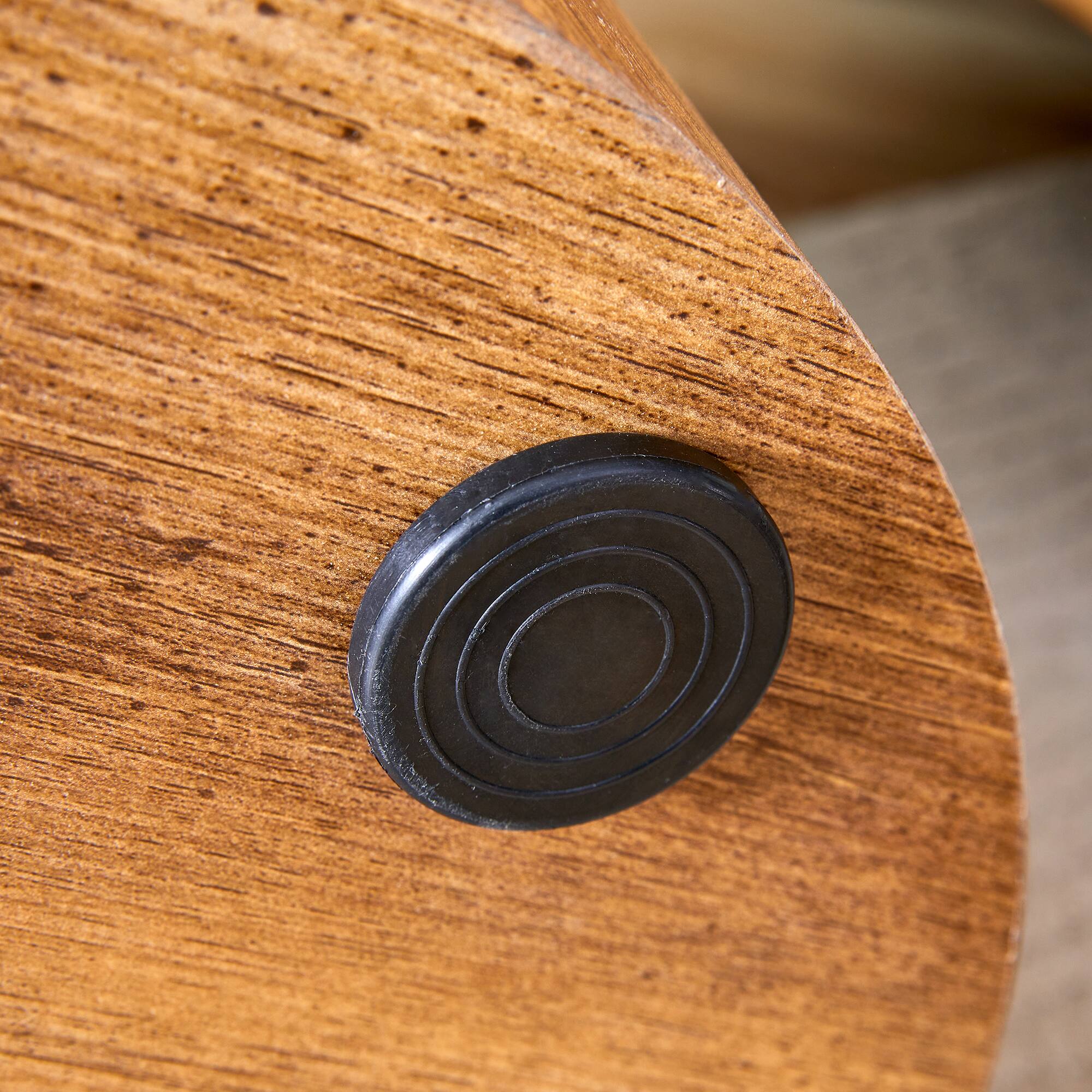 Alt View 9. APRILSOUL - Cylindrical Patterned Table Multi-Style Integration Coffee Table Small Dining Table Writing Desk - Brown.