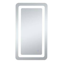 Elegant Decor - Genesis 20in x 36in soft edge LED mirror - Glossy White