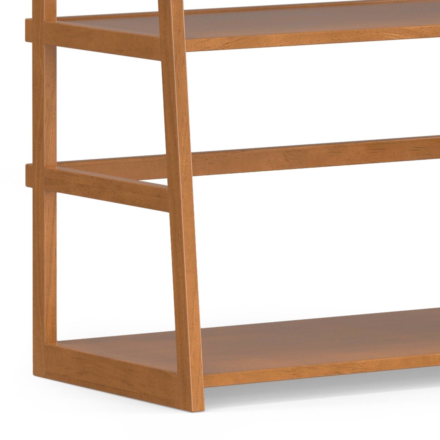 Alt View 6. Simpli Home - Acadian 30 inch 5 Shelf Ladder Bookcase (Set of 2) - Light Golden Brown.