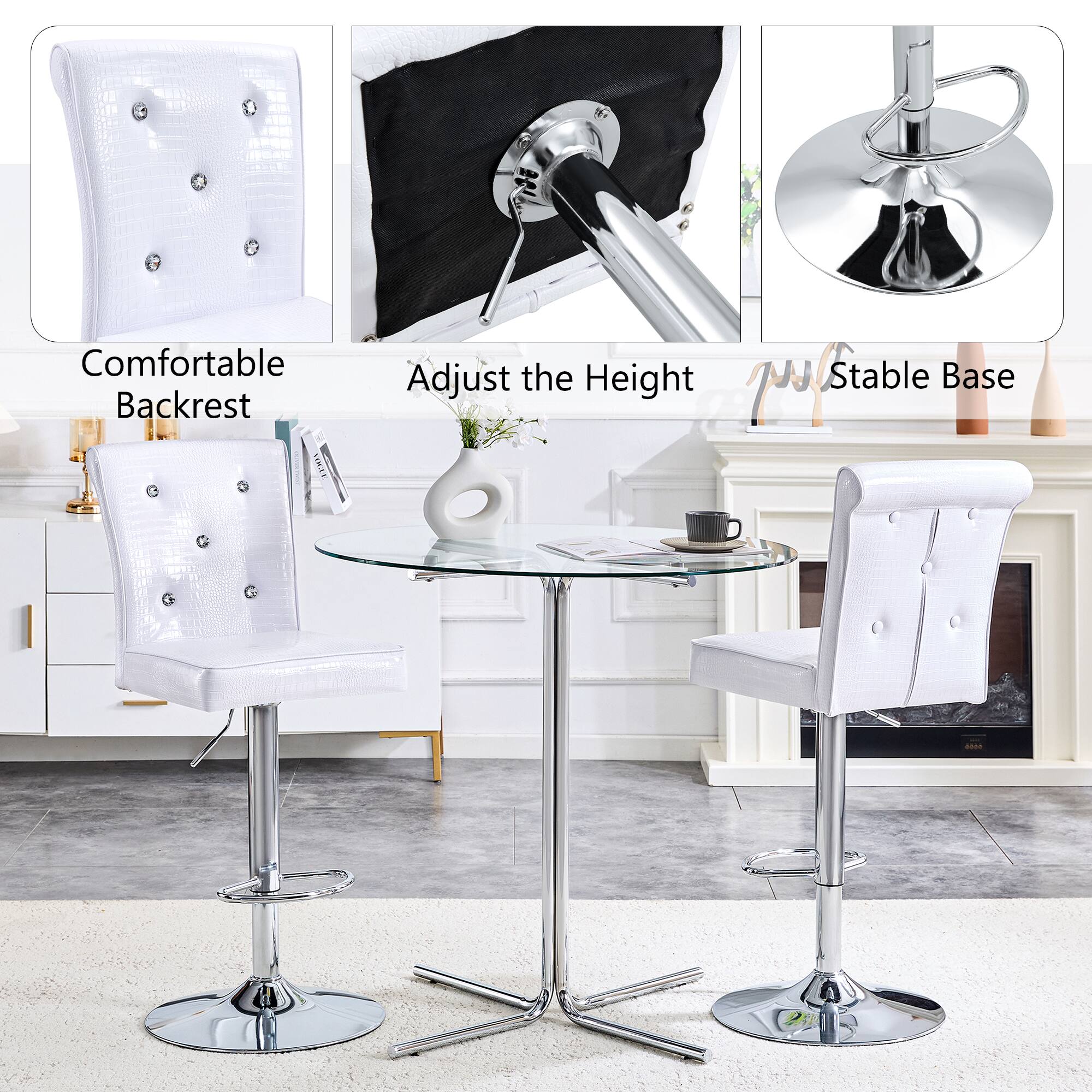 Comfortable Backrest  
Adjust the Height  
Stable Base