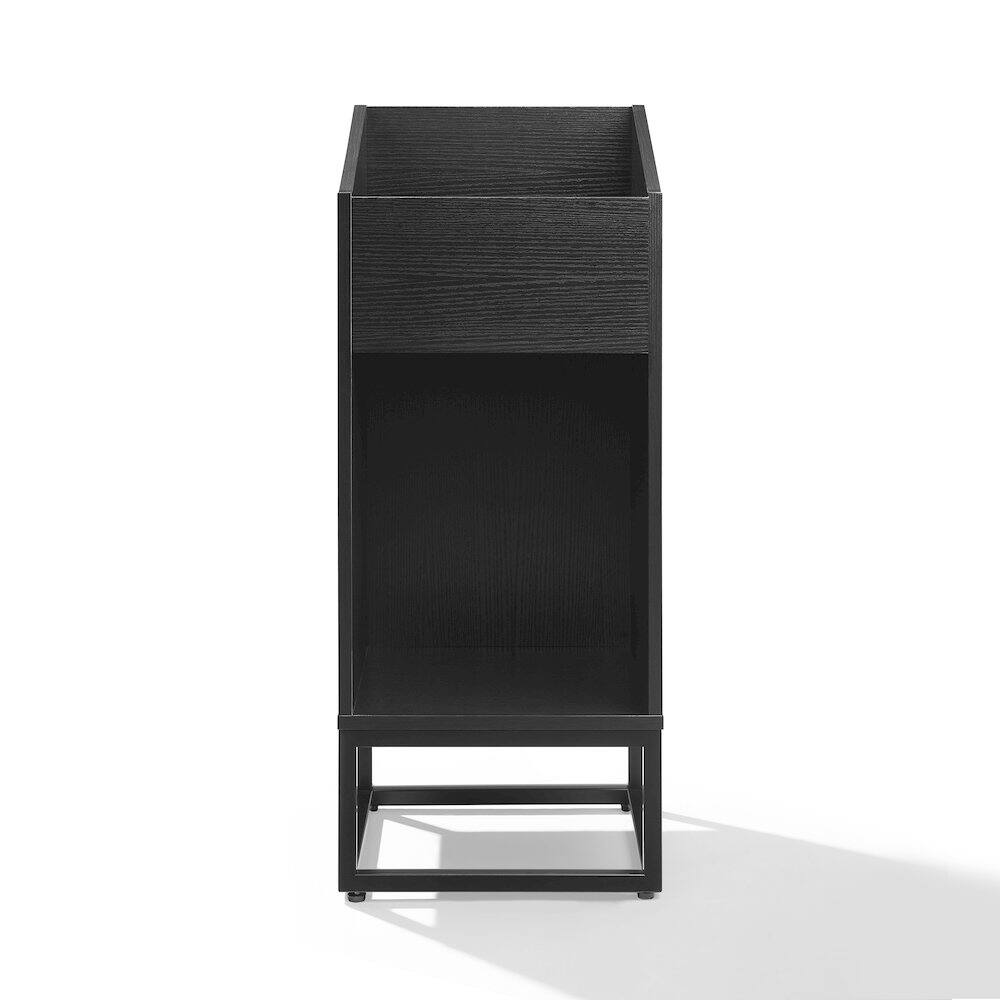 Alt View 2. Crosley Furniture - Enzo Small Vinyl Record Storage Stand - Black.