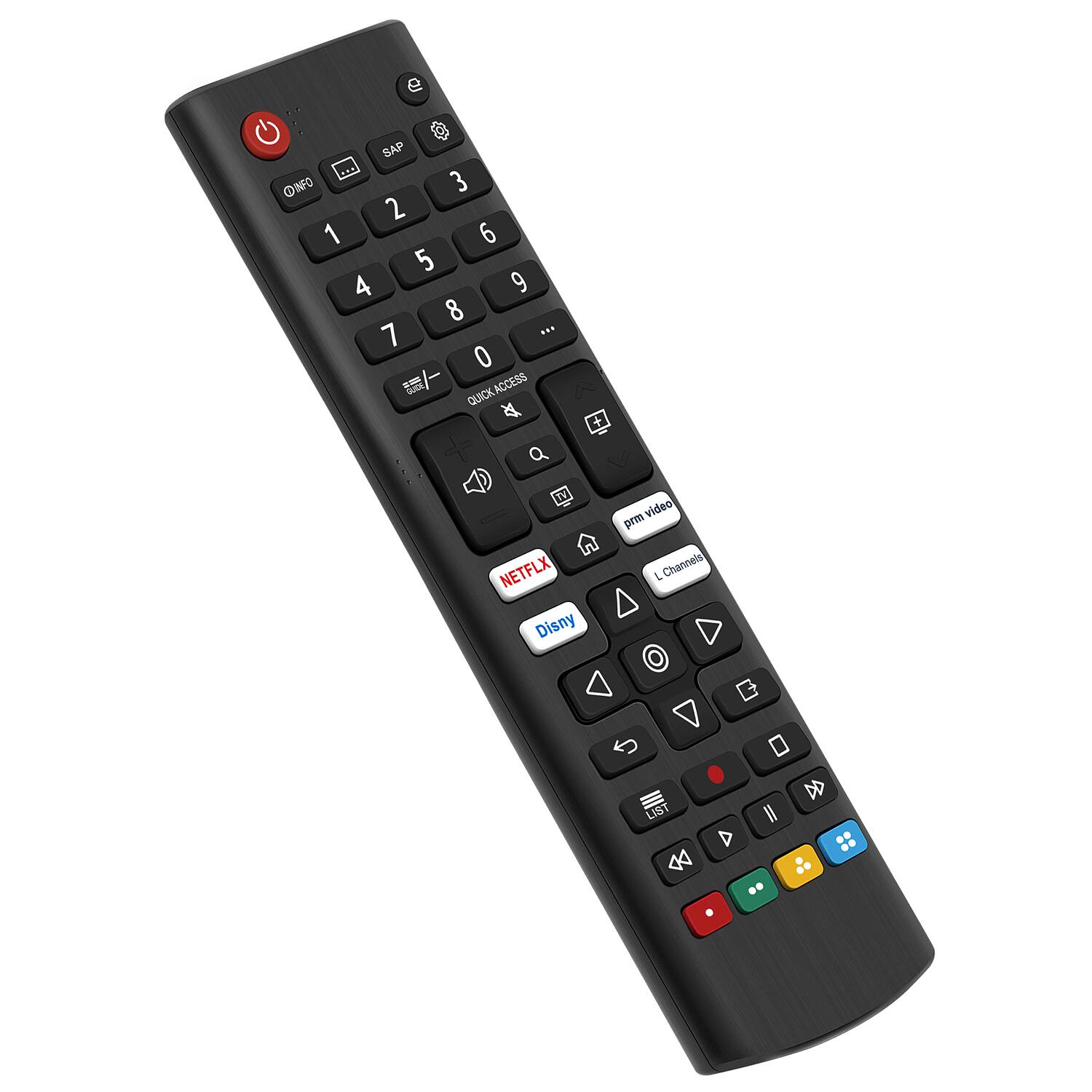 SAP INFO 3 2 1 6 5 4 9 8 7 ... 0 - QUICK ACCESS LIST D Q + I NETFLIX Disney video prm L Channels