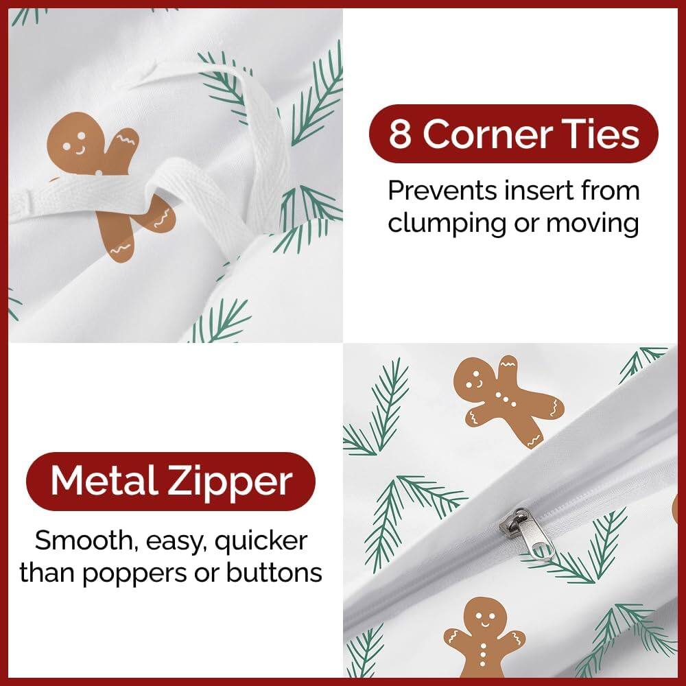 8 Corner Ties  
Prevents insert from clumping or moving  

Metal Zipper  
Smooth, easy, quicker than poppers or buttons