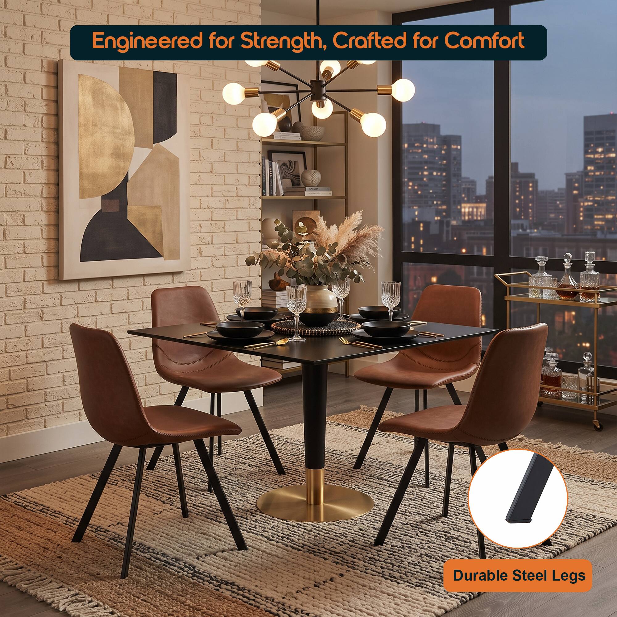 Engineered for Strength, Crafted for Comfort  
Durable Steel Legs