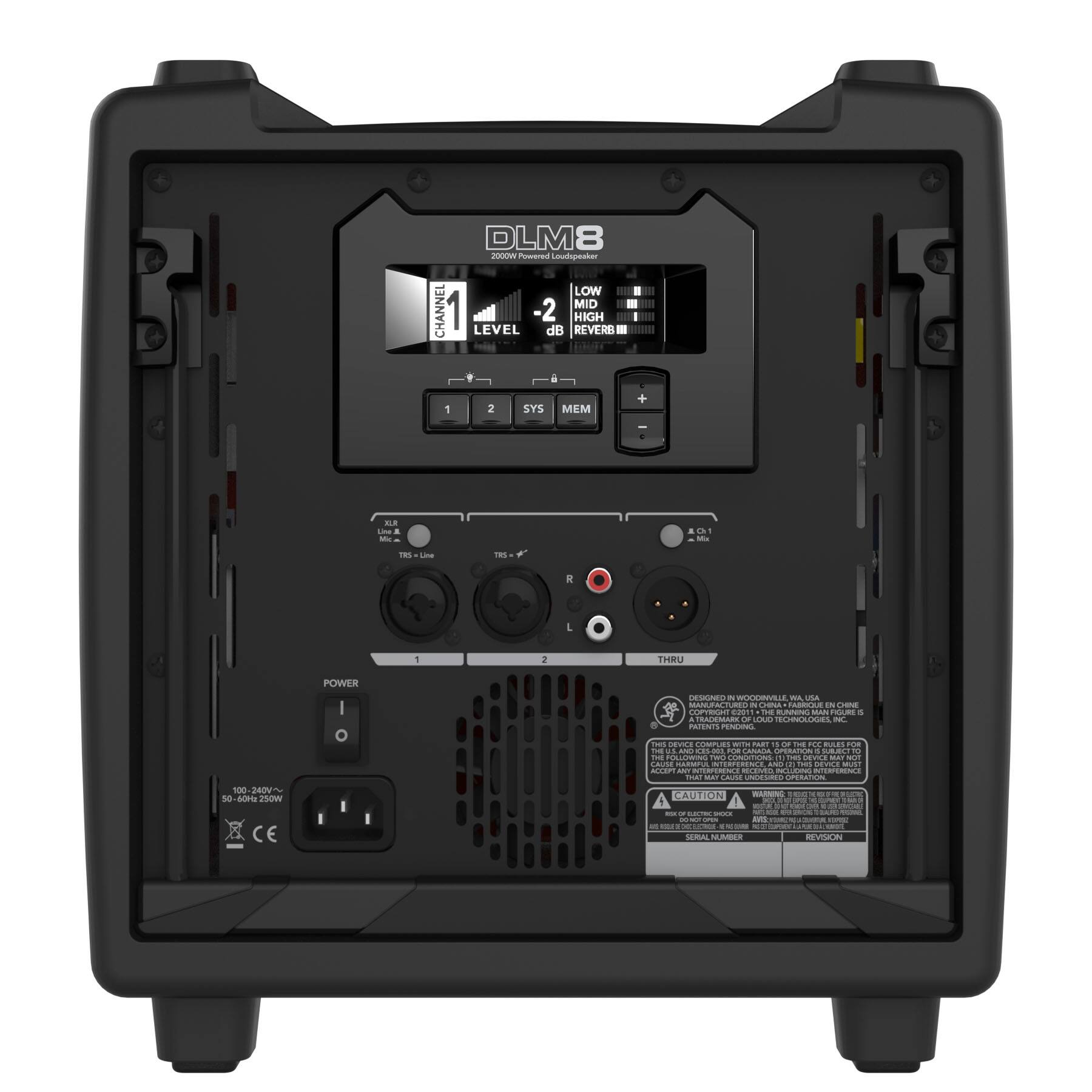 Back. Mackie - DLM8 2000W 8" Powered Loudspeaker - Black.