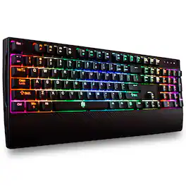 Deco Gear - Mechanical Gaming Keyboard with RGB Back Lighting and Anti-Ghosting MECHBRD100 - Black