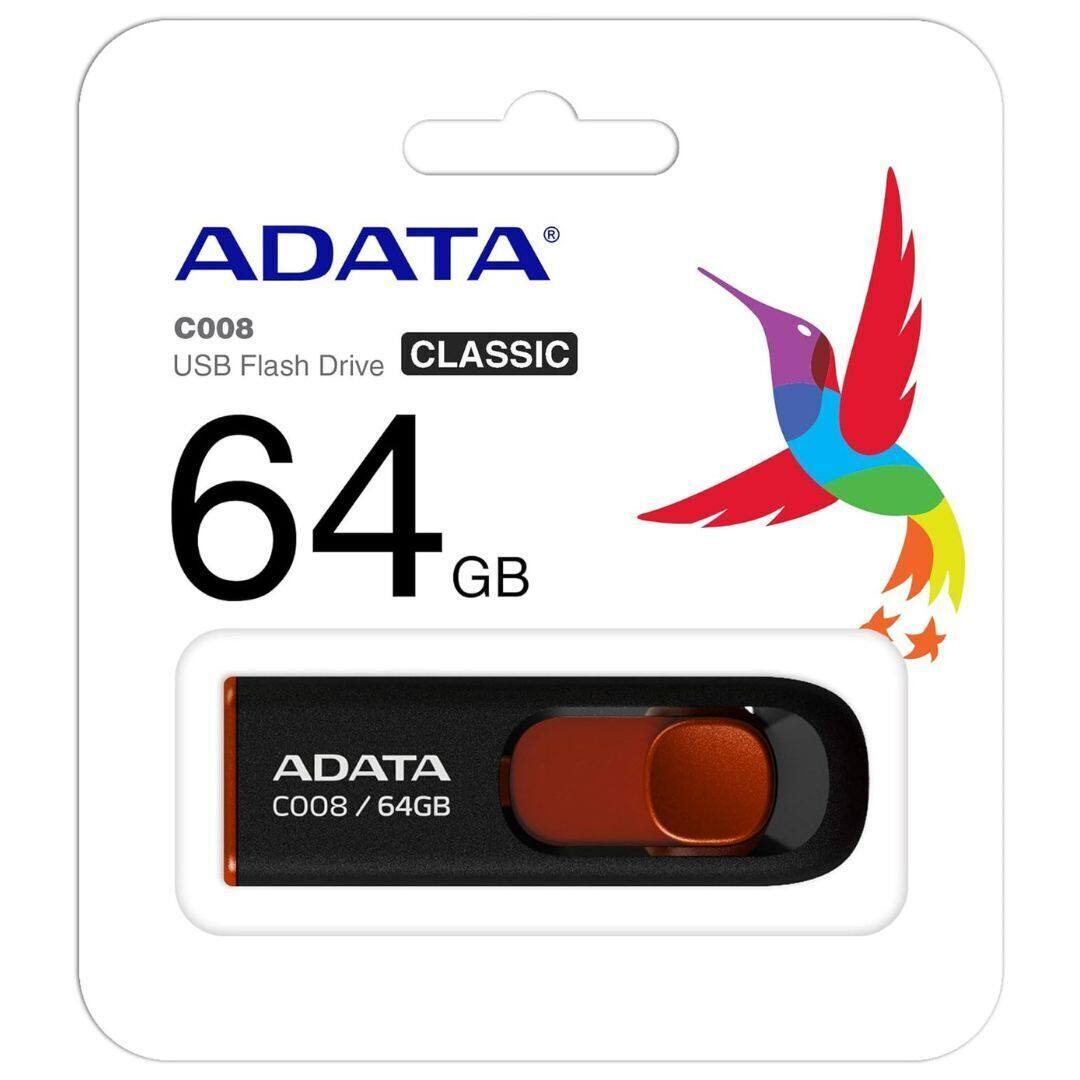 ADATA  
C008  
USB Flash Drive  
CLASSIC  
64 GB  

ADATA  
C008 / 64GB