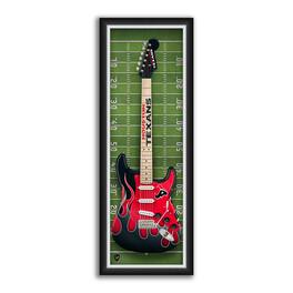 Sporticulture - 14" x 37" Framed Electric Guitar Print - Green