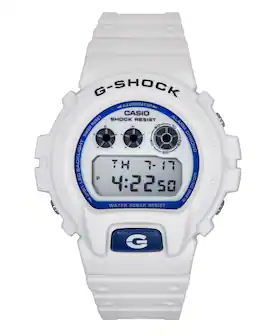 Casio - G-Shock Digital Resin Strap Quartz DW-6900HDS-7A1 200M Men's Watch - White