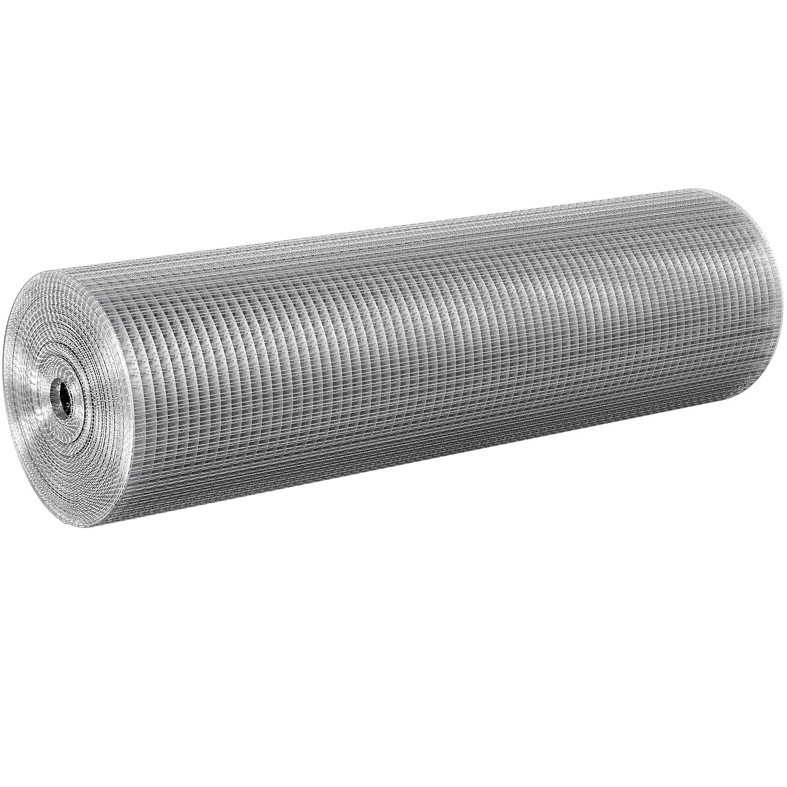 Alt View 5. VEVOR - Hardware Cloth, 1/2 inch 36in x 100 ft 19 Gauge, Hot Dipped Galvanized Wire Mesh Roll, Chicken Wire Fencing - Silver.