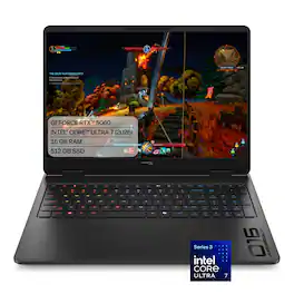 HyperX - OMEN 16" 165Hz 2K Gaming Laptop - Intel Core Ultra 7 356H (2026) - 16GB Memory - NVIDIA GeForce RTX 5060 - 512GB SSD - Shadow Black
