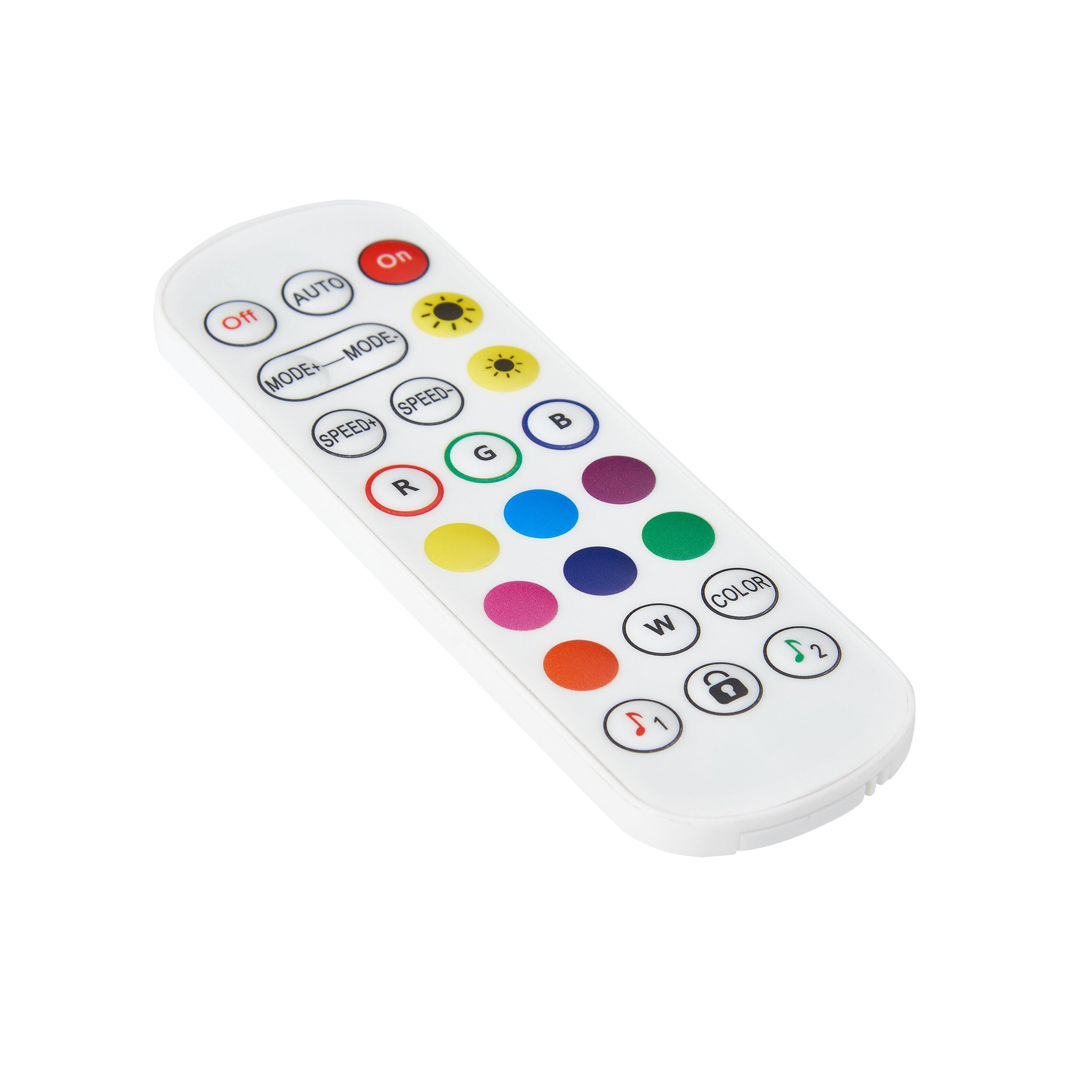 On  
Off  
AUTO  
MODE  
SPEED  
G  
R  
B  
W  
COLOR  
1  
2  
LOCK