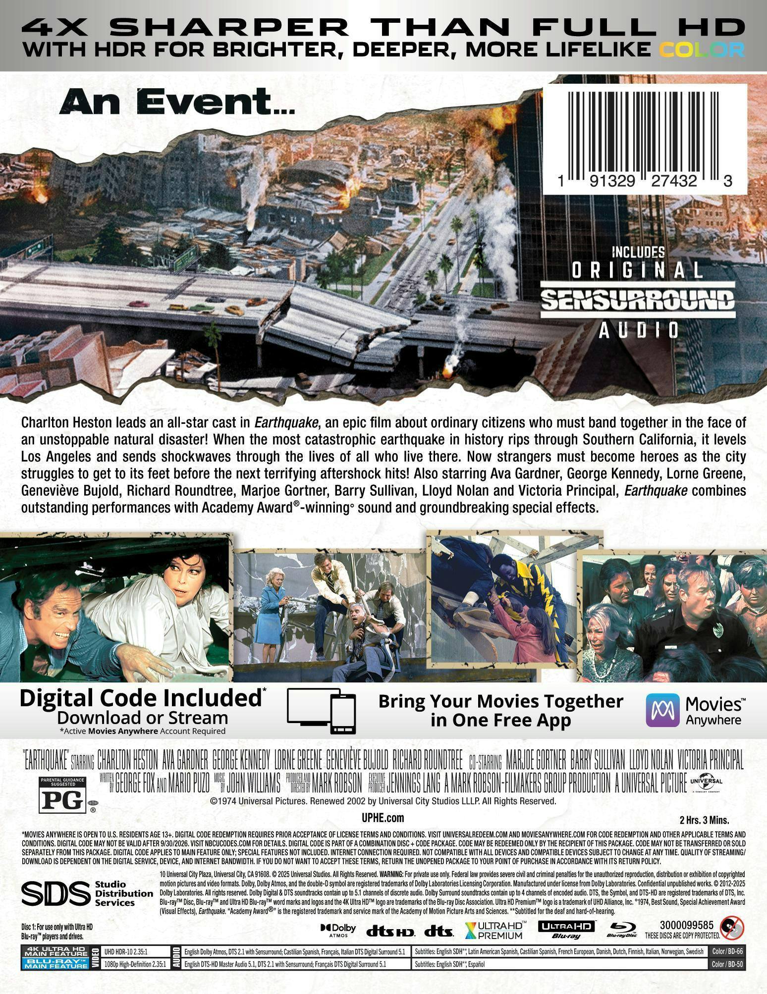 Back. Earthquake (Steelbook)   - 4K Blu-Ray.