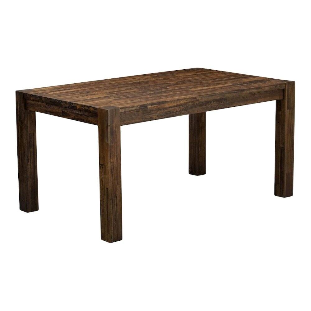 Alt View 1. FurniFact - Rectangular Dining Table - Brown.