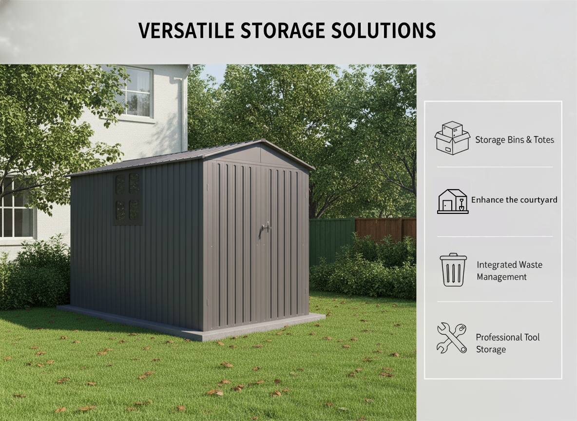VERSATILE STORAGE SOLUTIONS

- Storage Bins & Totes
- Enhance the courtyard
- Integrated Waste Management
- Professional Tool Storage