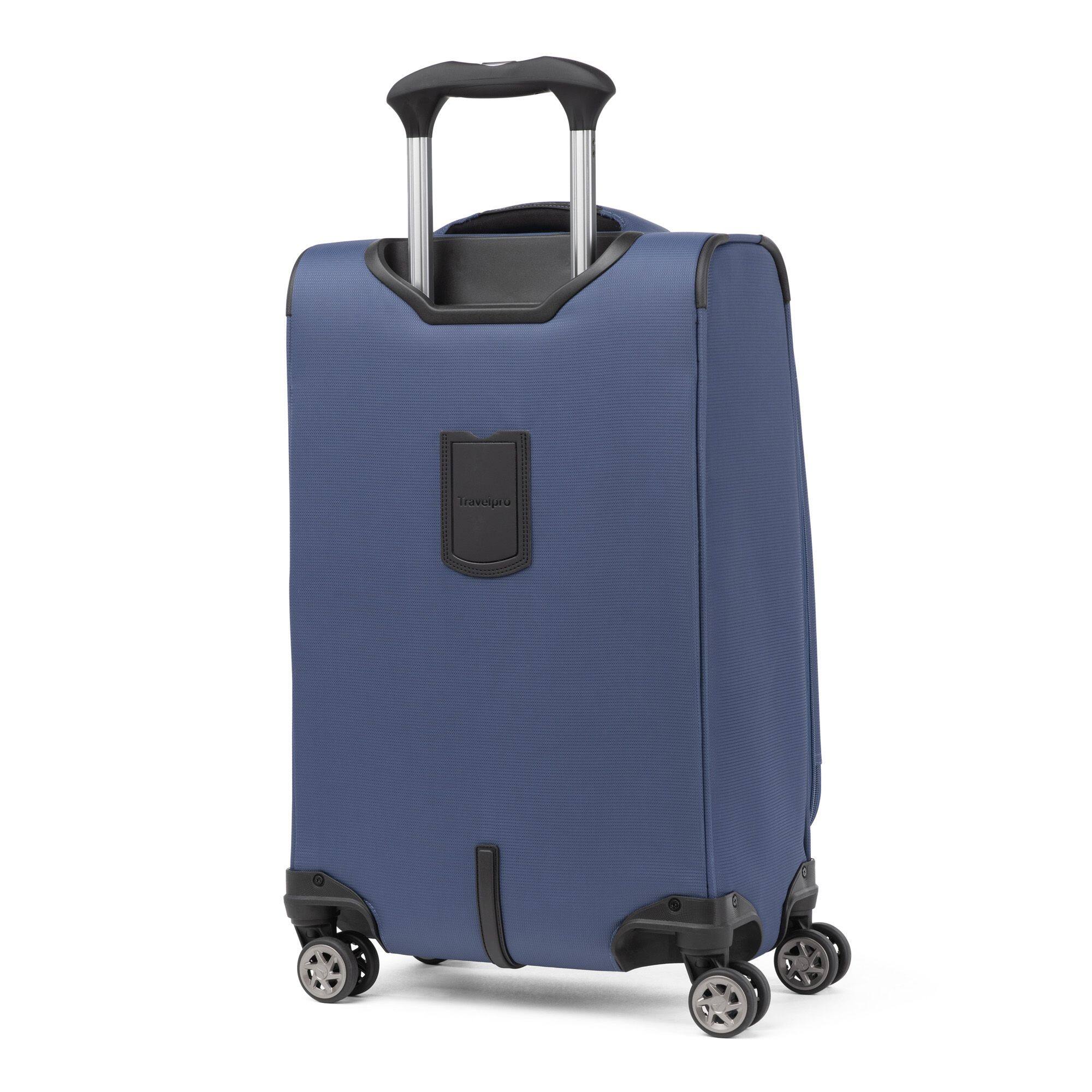 Back. Travelpro - Walkabout 6 Compact Softside 20" Carry On Spinner Luggage - Ocean Blue.