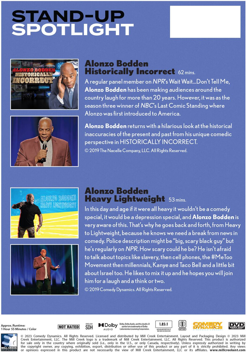 Alt View 1. Alonzo Bodden Stand-up Spotlight   - DVD.
