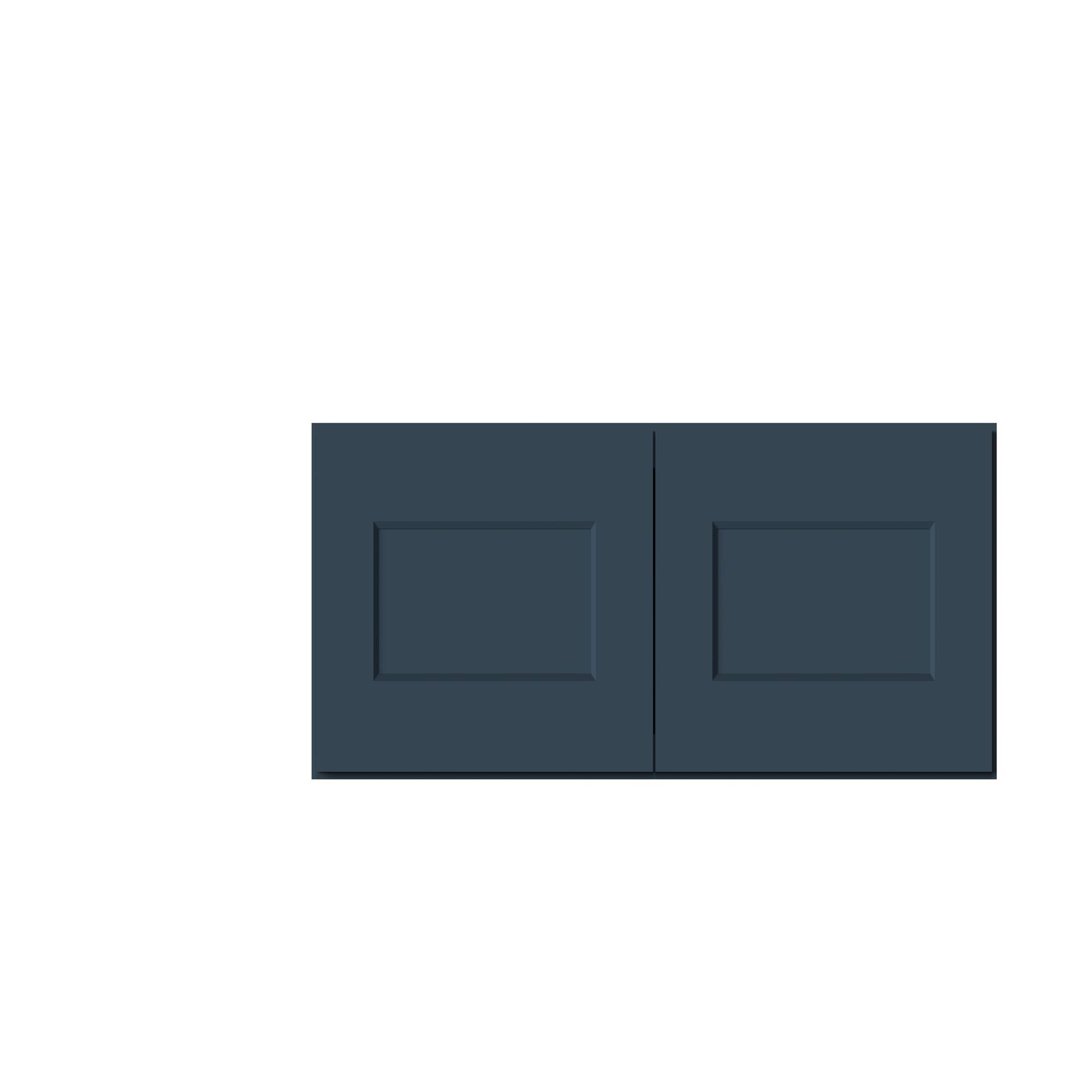Alt View 1. Boyel Living - 36-in W x 12-in H x 12-in D Shaker RTA Kitchen Wall Cabinet with Soft-Close - Charcoal Blue.