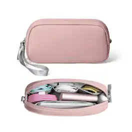 tomtoc - Light-T12 Electronic Accessory Organizer Tech Pouch Cable Bag Travel Case for Cords, Cables, Charger, Small Size - Pink