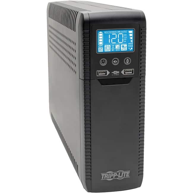 Tripp Lite - by Eaton Line Interactive UPS with USB and 10 Outlets - 120V, 1440VA, 900W, 50/60 Hz, AVR, ECO Series, ENERGY - Black