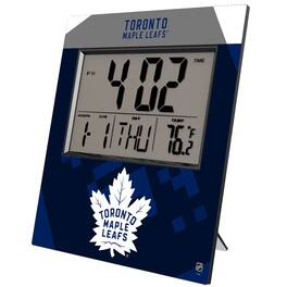 Keyscaper - Toronto Maple Leafs Color Block Digital Desk Clock - Multicolor