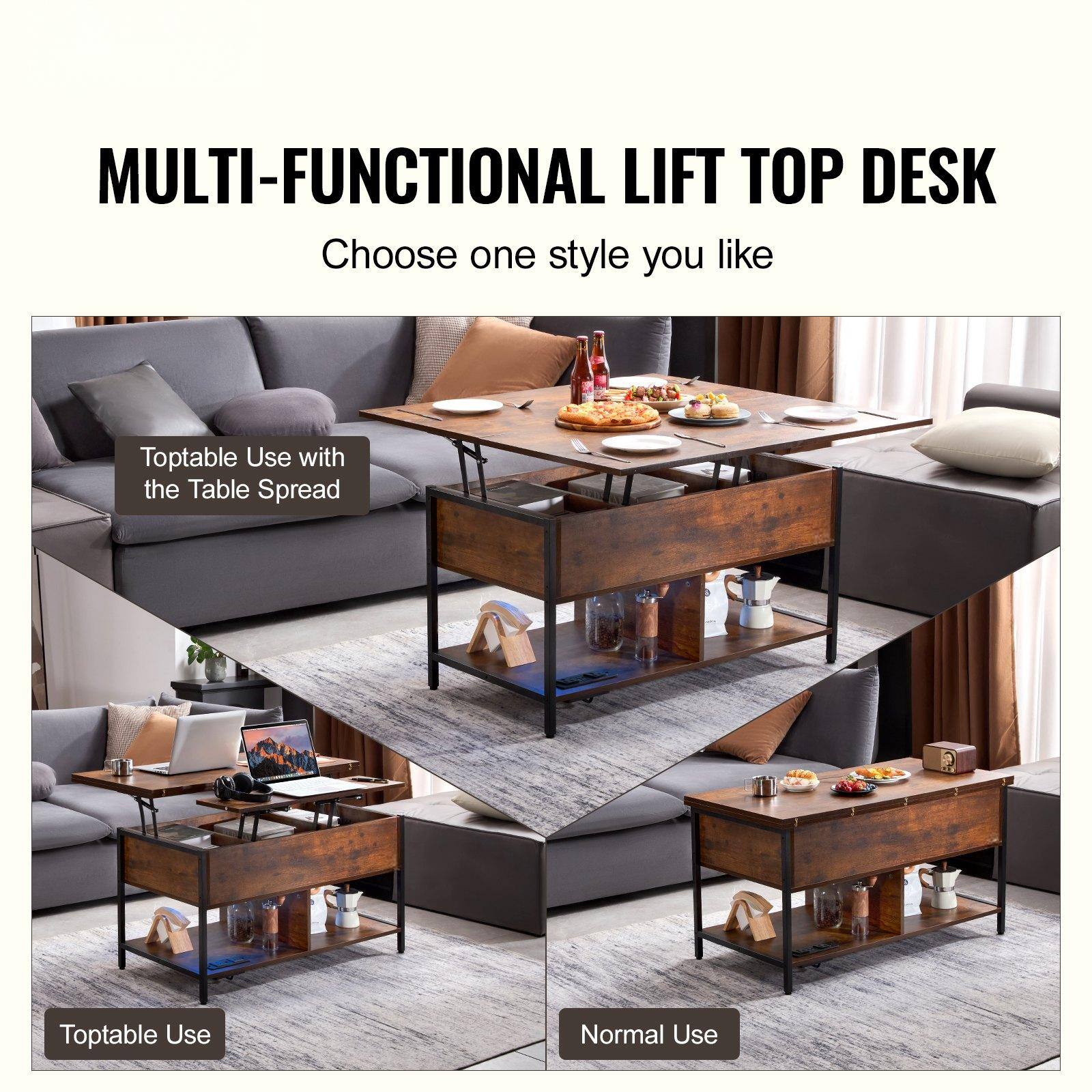 MULTI-FUNCTIONAL LIFT TOP DESK  
Choose one style you like  

Toptable Use with the Table Spread  

Toptable Use  

Normal Use