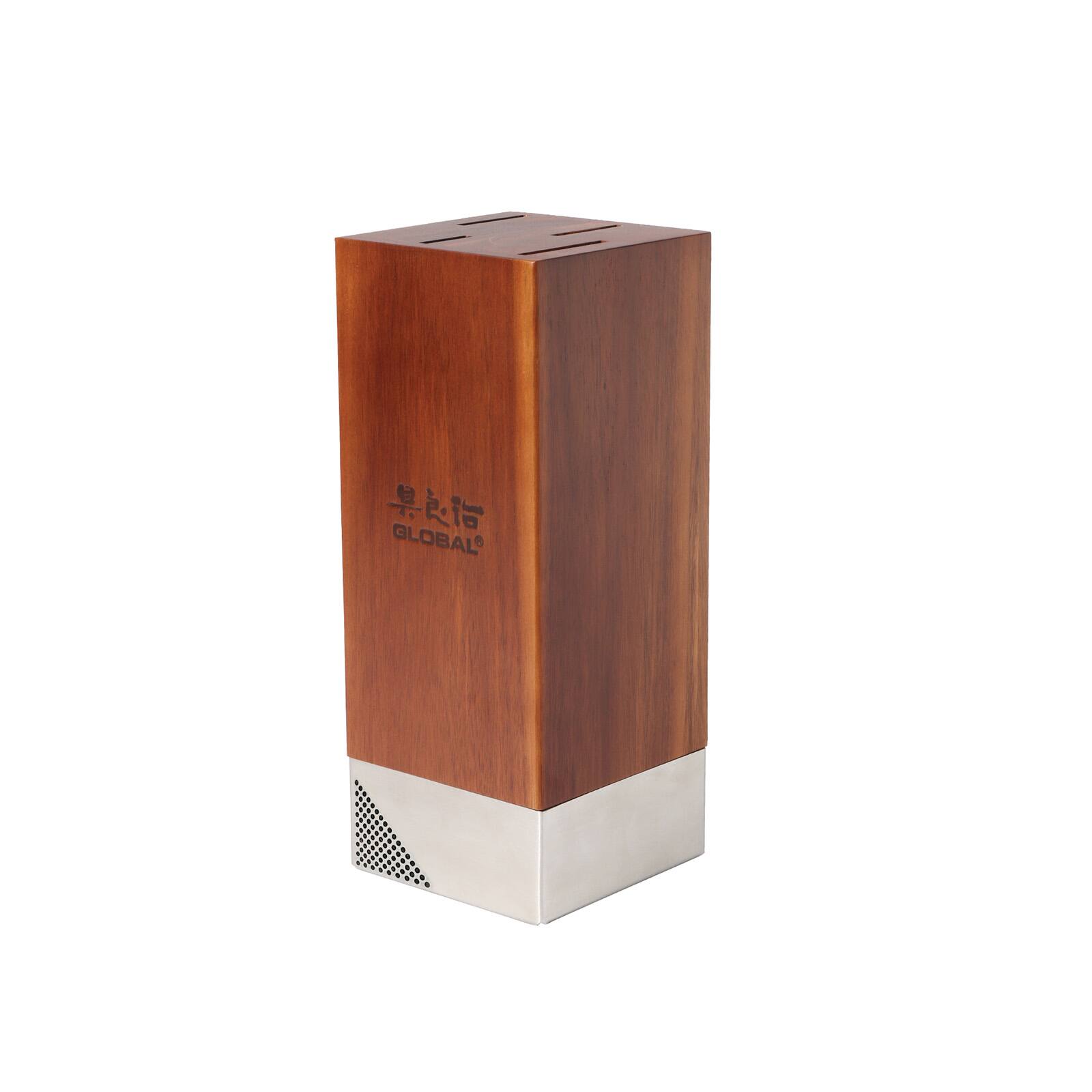 Alt View 1. Global - Toshi 5 Piece Knife Block Set, Acacia - Acacia.