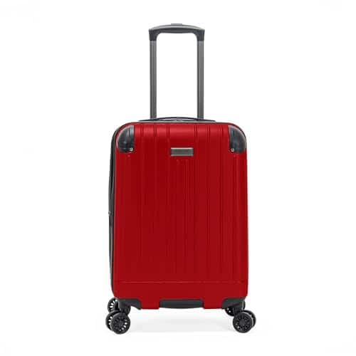 Vulpecula Spade - Flying Axis Collection Lightweight Hardside Expandable 8-Wheel Spinner Luggage, 20-Inch Checked - Cherry Red