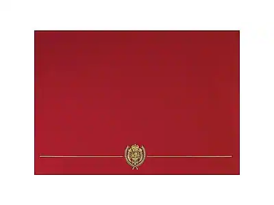 Front. Great Papers - Great Papers Classic Crest Certificate Holders, 8.5" x 11", Red, 5/Pack (903031S) - Red.