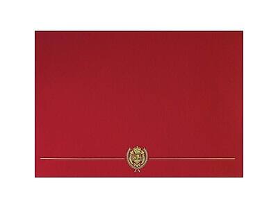 Front. Great Papers - Great Papers Classic Crest Certificate Holders, 8.5" x 11", Red, 5/Pack (903031S) - Red.