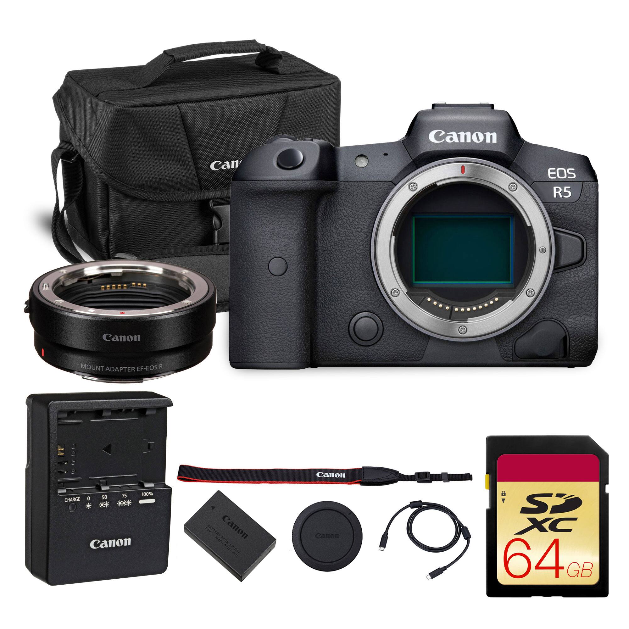 Canon EOS R5 Mirrorless Camera with 24 105mm f/4 Lens + More - Best Buy