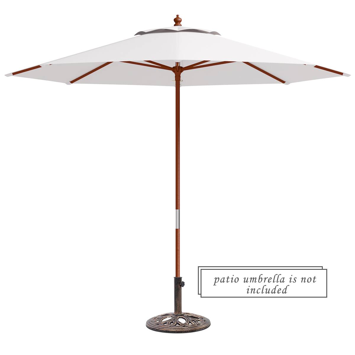 patio umbrella is not included