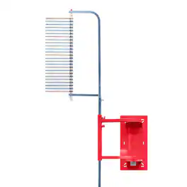 Power Systems - Vertec 6-12 ft Wall Mounted Vertical Jump Tester - High Jump Training Equipment - Red