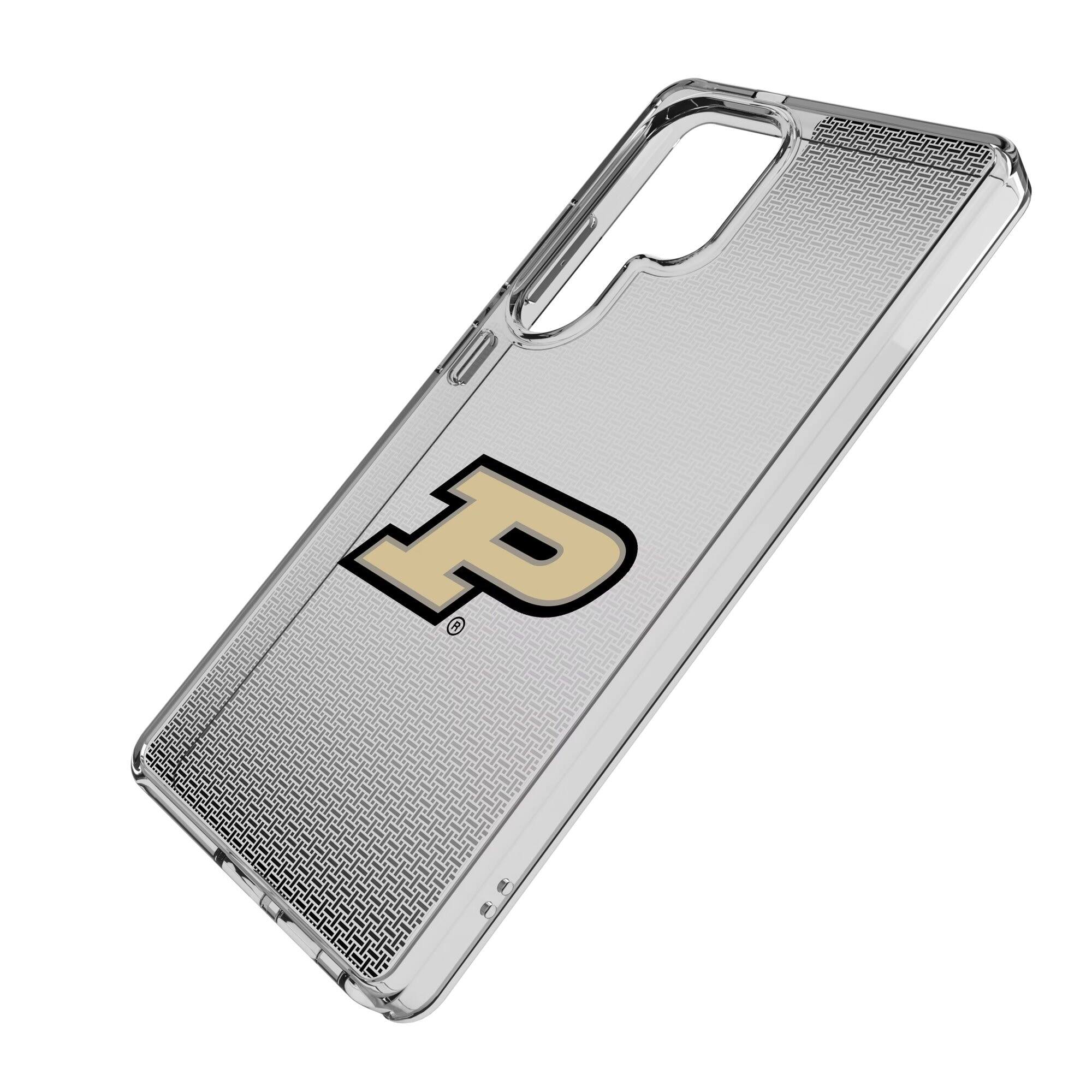 Alt View 1. Keyscaper - Purdue Boilermakers Linen Logo Galaxy Clear Case - S22 - Multicolor.